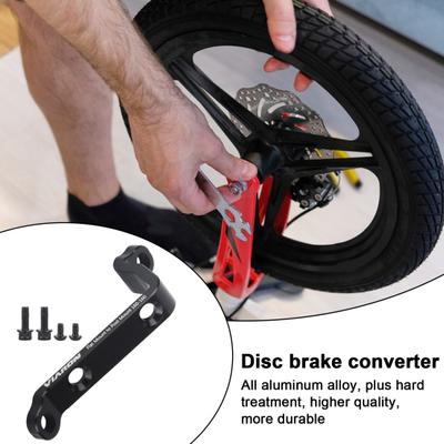 160mm Scheibenbremsadapter Vorne Hinten Universal-Fahrradsattelhalterung Konverter Einfach zu installierende Fahrrad-Flachhalterung zum Post Mount Bremsadapter mit Schrauben für