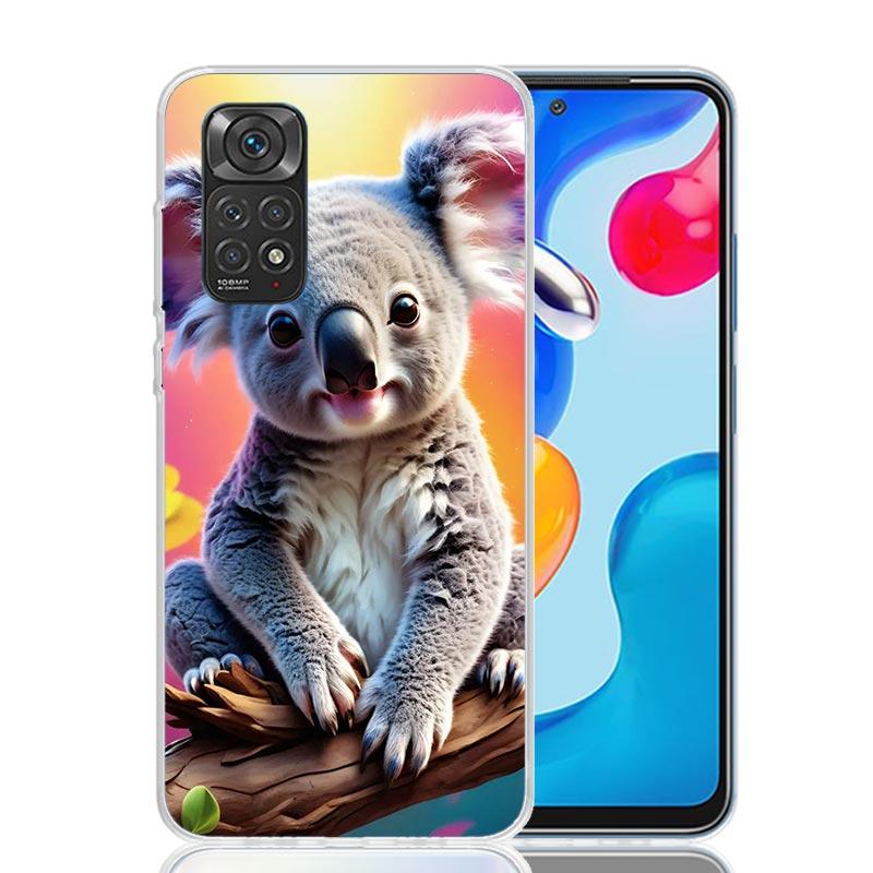 Koala Kawaii Cute Animal Phone Case For Xiaomi Redmi Note 15 14 13 12S 12 Pro Plus 11S 11E 11 11T 10S 10 Art Soft Pattern Cover