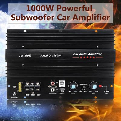 PA-80D 10 Inch Amplifier 1000W High Power Car Audio Amplifier Board 12V Ultra Thin Speaker Car Subwoofer