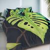 3-Piece Bedding Pillowcase Quilt Cover Set Tropical Plant Leaves 2D Digital Printing Suitable For Bedroom Hotel Dormitory Decor
