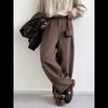 Vintage Japanese Style Loose Fit Wide Leg Trousers Teens Casual Straight Pants School 2025
