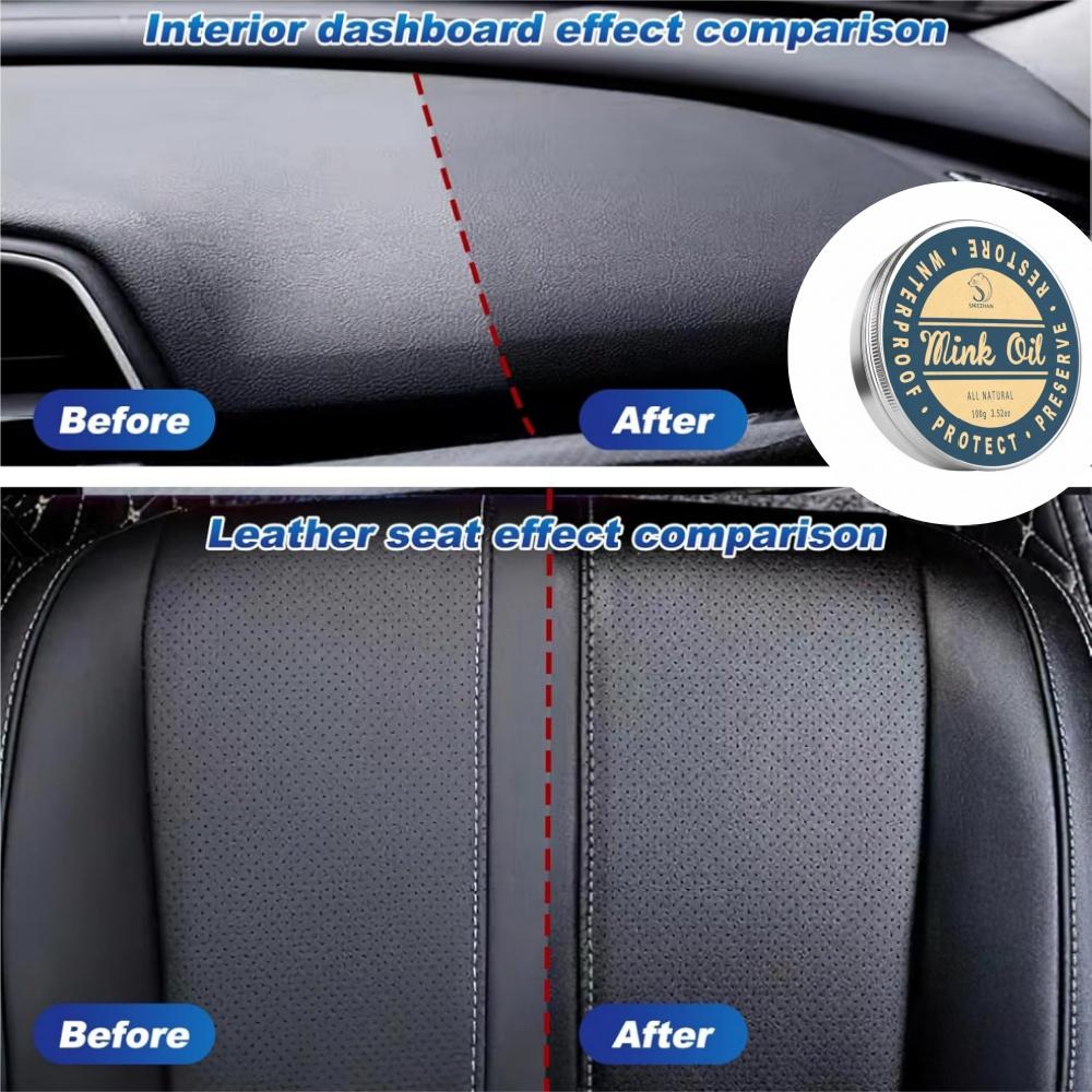 SIKEZHAN Leather Conditioner Balm – Clear Mink Oil for Car Seats & Interior  Transparent, Odorless Leather Care Cream