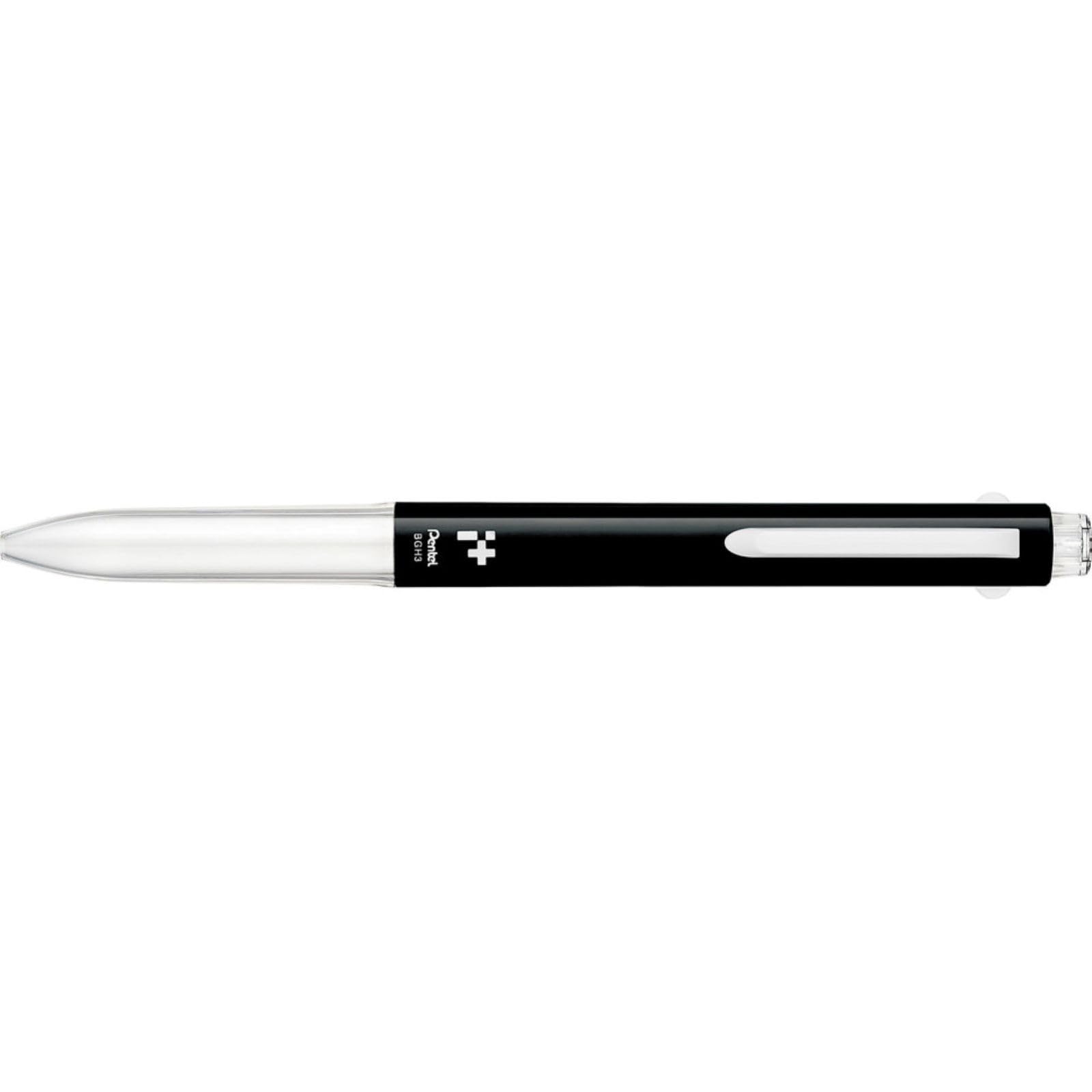 Pentel Ballpoint Pen Body for 3 i+ Pens, Black, 10-Pack (BGH3-A) чёрный