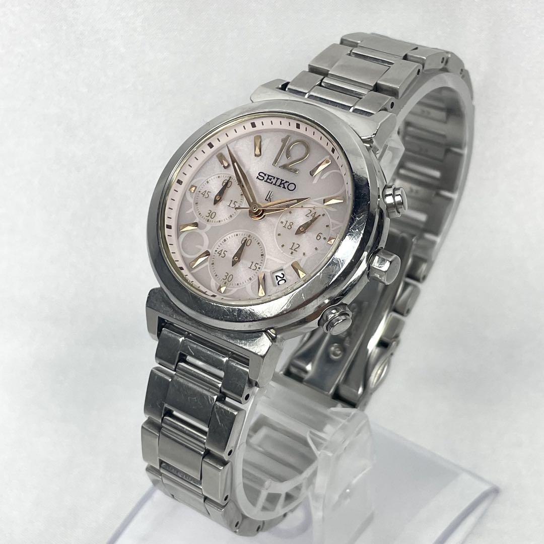

[USED] Working Solar Seiko Lucia Chronograph Day Date Watch
