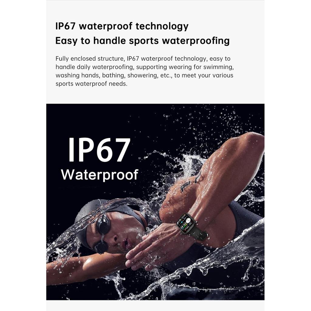 Smart Watch For Men Women Gift Full Touch Screen Sports Fitness Watches Bluetooth Calls Digital Smartwatch