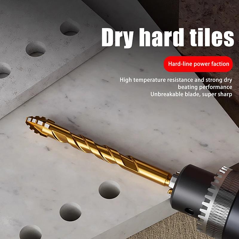 Verbesserter vierschneidiger Sägezahnbohrer zum Bohren von Fliesen und Beton. Spezieller elektrischer Bohrer mit ultrahoher Härte.
