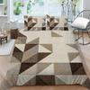 3D Family Bedding Single Double Bed Full Size Vintage Graphic Printed Bedding Geometric Pattern Pillowcase and Quilt Cover Washable Home Decoration