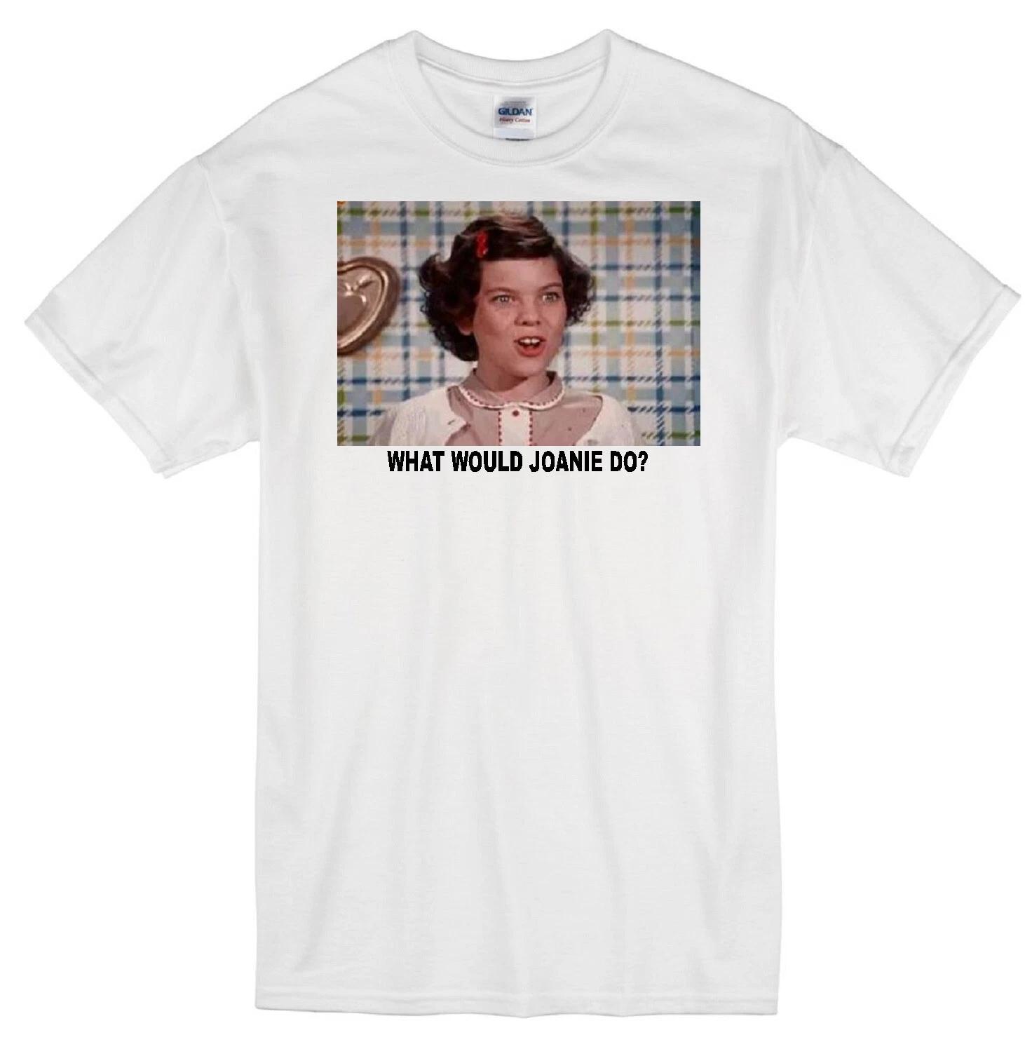 JOANIE CUNNINGHAM WWD? HAPPY DAYS ERIN MORAN 70 S TV WHITE T-shirt L