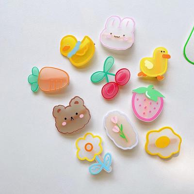 Korean Cute Acrylic Animal Hair Pin Rabbit Strawberry Hair Clips for Little Girls Headwear Girls Kids Hair Accessories