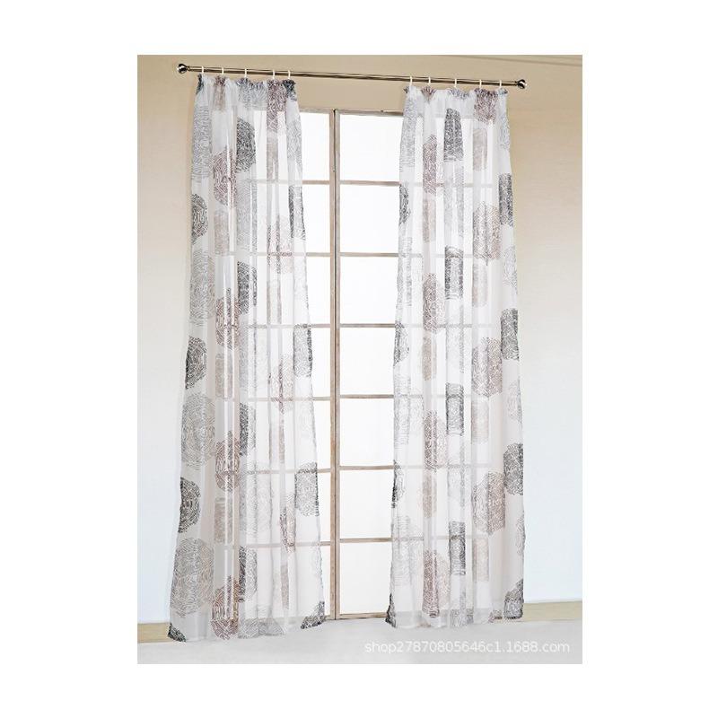 Ht-015 Printed Curtains, High Density Yarn Transfer Printed Curtains, Balcony Window Screens