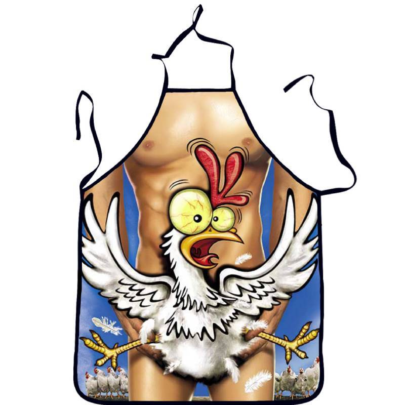 Funny Printing Apron For Kitchen Cleaning Polyester Waterproof Cooking Chef Cooking Gift For Adults