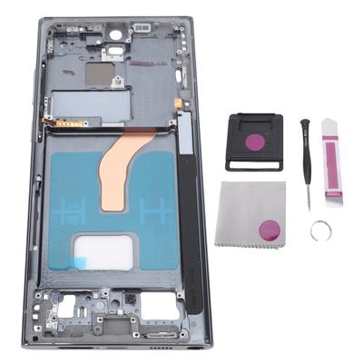 Phone Middle Frame Bezel Metal Middle Frame Bezel Plate Replacement with Repair Tools for Galaxy