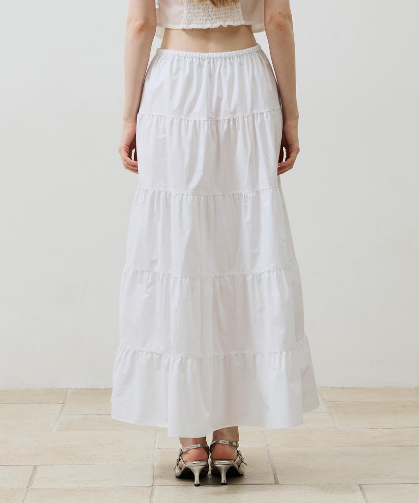 Alikim Lovey Long Skirt / White