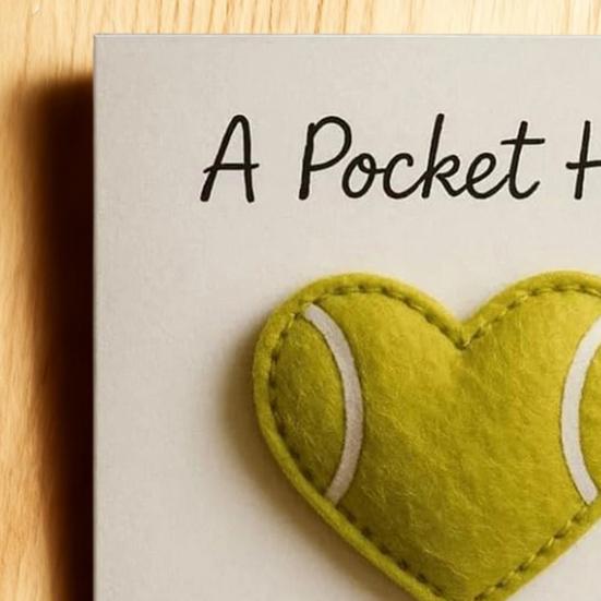 1/2/3Pcs Love Heart Tennis Pocket Hug with Positive Card Emotional Support Heart Shaped Ball Figurine Pocket Token Athletes Sports Fans Gift