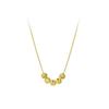 Five Blessings Chinese Clavicle Necklace: Women's Gold Bead Pendant