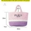Women'S Fashion Large Capacity Handmade Straw Knitting Tote Bag Summer Travel Beach Shoulder Bags Casual Simple Portable Handbag
