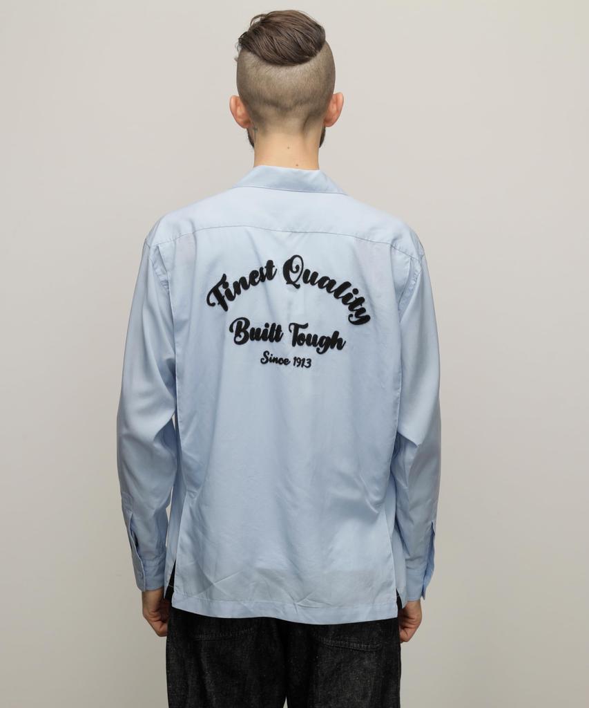 Schott NYC LS Bowling Shirt "Finest Quality Built Tough" / 782-4120004 Men's Small 391 Sax