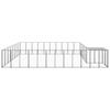 VidaXL Chenil Noir 25,41 m² Acier Enclos pour Chiots Cage Chiens Extérieur 3082229