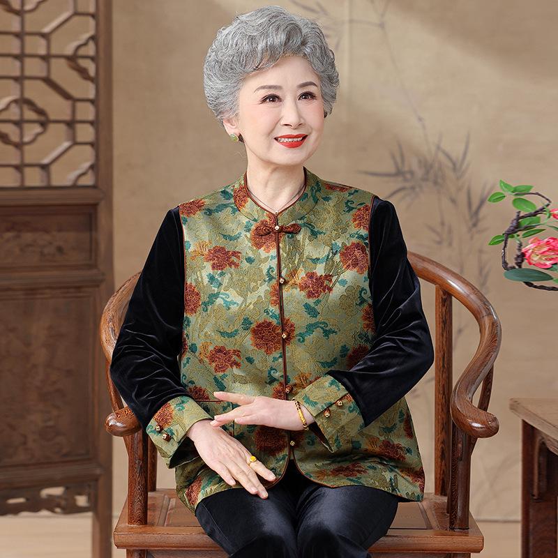 

Elegant Spring Vest Set for Women 60+ - Chic Chinese Style Mom Shawl 4XL [135-145 lbs]
