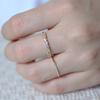 Handgefertigter Schmuck Quelle Kupferplattierter 14K Goldring Exquisiter Retro Vielseitiger und Zarter Ring
