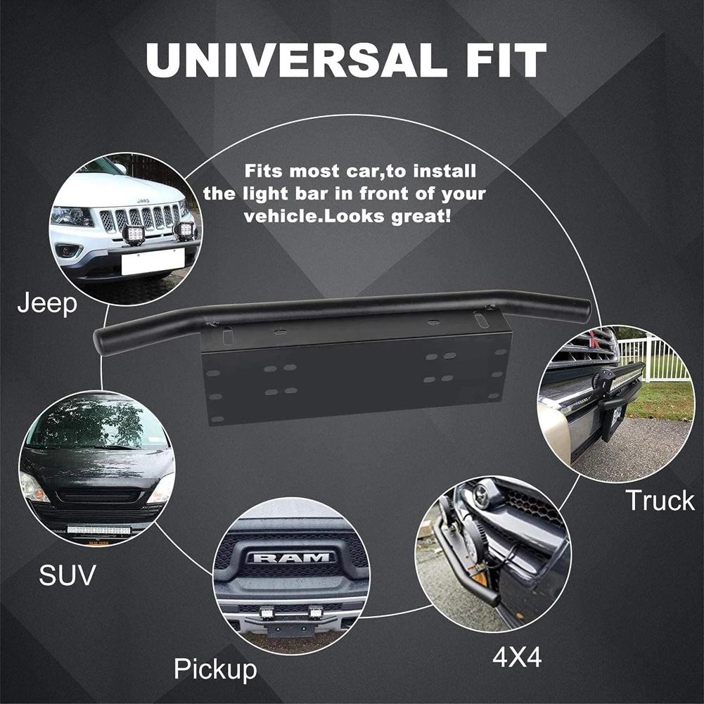 Universal Vehicle Licence Plate Frame Car Exterior Front Bumper Support Bracket Corrosion Resistance Licence Plate Holder