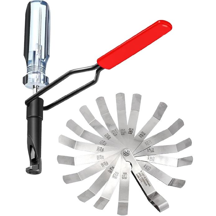 Valve Lash Adjustment Tool For 10Mm Jam Nut,With Angled Feeler Gauge, Slotted Valve Adjusting Stud, Compatible With Honda,Toyota,Nissan And Other