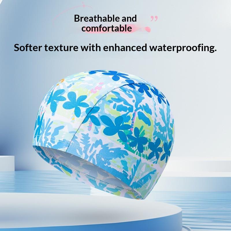 Kids Cartoon Print Swim Cap High Elasticity Waterproof Swimming Hat For Boys Girls Pool Beach Water Sports