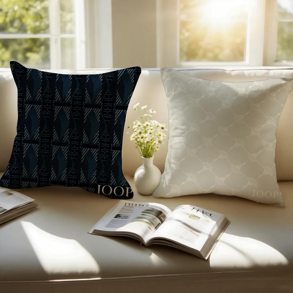 Fashion Luxury vintage JoopIcons Cushion Cover Pillowcase Antidustmite Invisible Zipper Short Plush Sofa Cushion