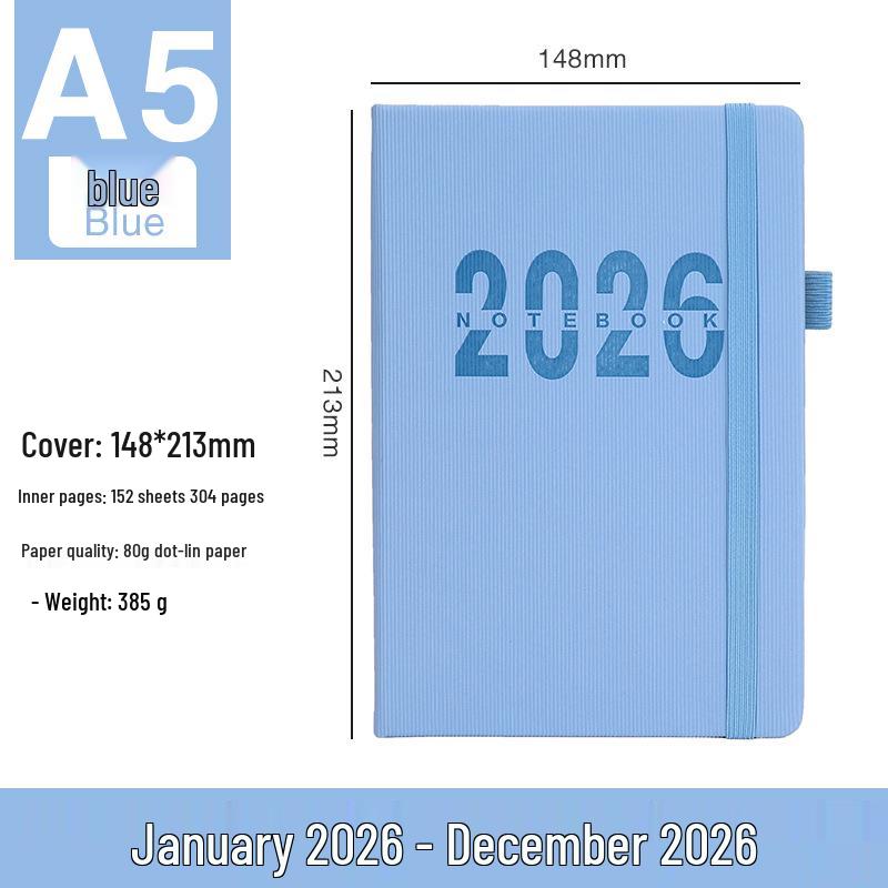 

Многоязычный ежедневник 2026: Английский, испанский, португальский и итальянский календарь-блокнот A5 Spanish