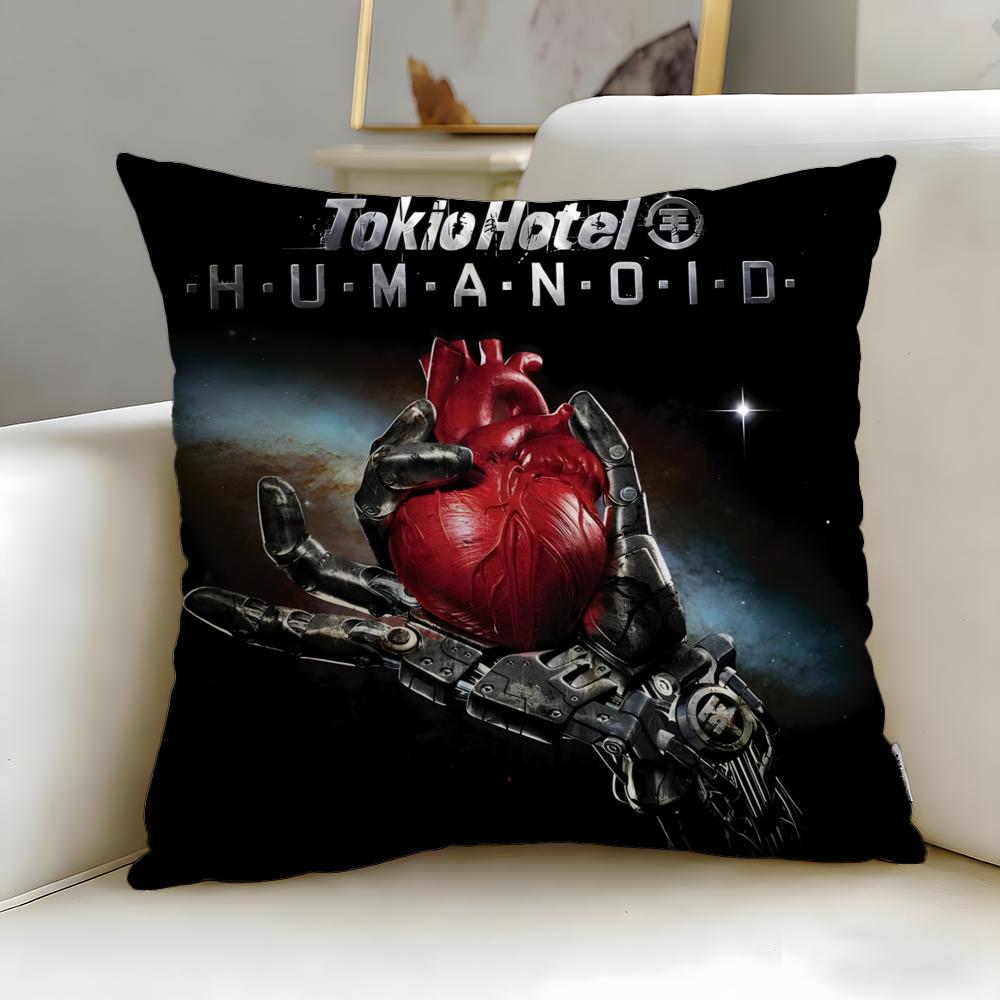 Classic Band Tokio Hotel Cushion Cover Soft EasyWash Pillow Case Versatile for Couch Bed Travel and Office