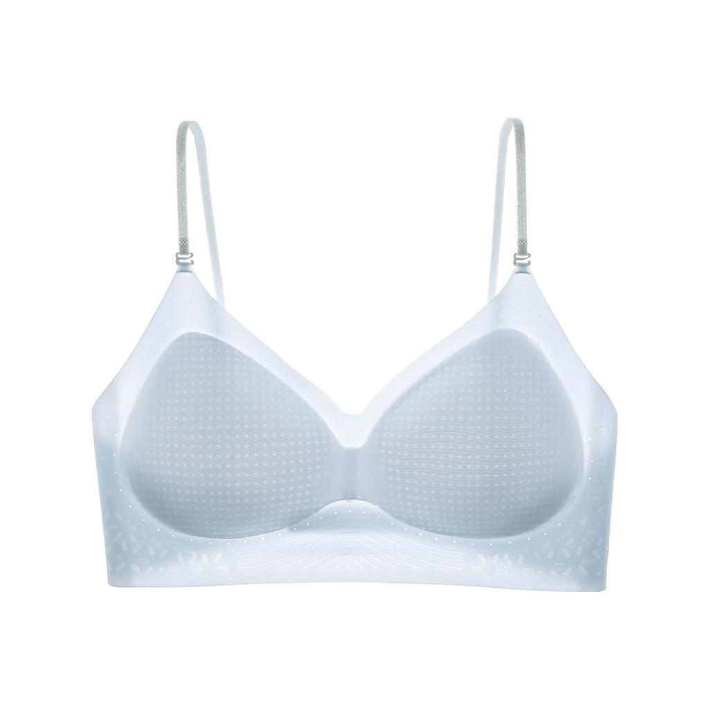 Ultra-thin Seamless Underwear Women's Ice Silk Big Breasts Show Small Breasts Gather Sports Vest Bra Beautiful Back Bra Summer Non-slip