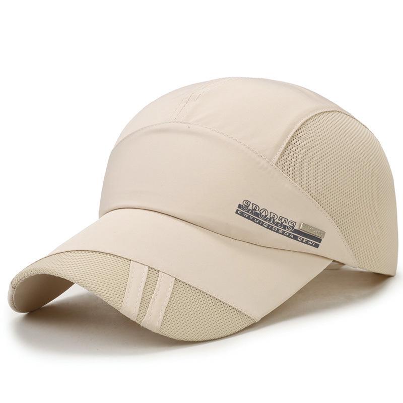 Unisex Quick-Dry Breathable Sun Hat for Outdoor Travel and Sports Adjustable бежевый