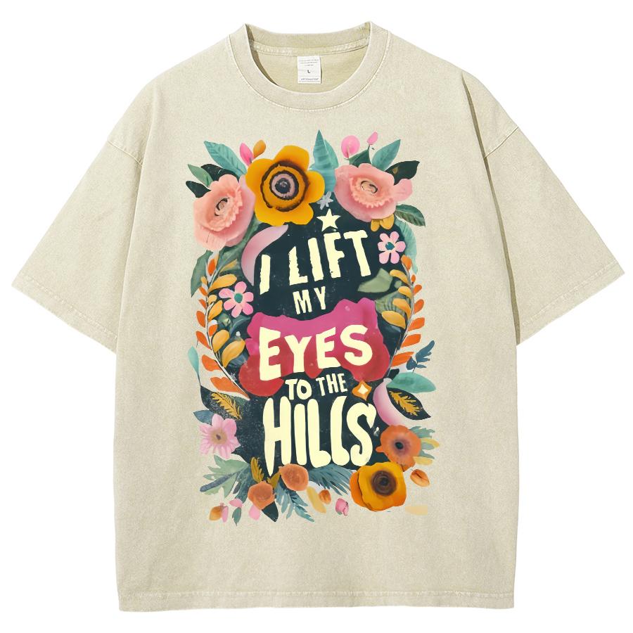Cartoon Beautiful Flower Print Ladies T-Shirt Loose Oversized Wash Short Sleeve Vintage Fashion Design Top Summer