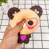 Squishy Bear Glasses Plush Toy With Slow Rebound Pu Material For Gift And Decoration