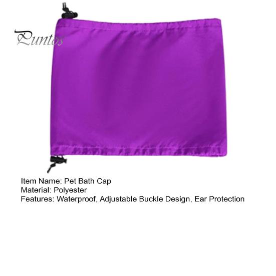 Căciulă de baie impermeabilă pentru animale de companie, cataramă reglabilă, căciulă de duș cu protecție pentru urechi pentru câine, previne pătrunderea apei Huse pentru urechi pentru câine pentru baie și dușuri cu ploaie