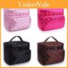 Fashionable Striped Women's Waterproof Cosmetic Bag With High Capacity