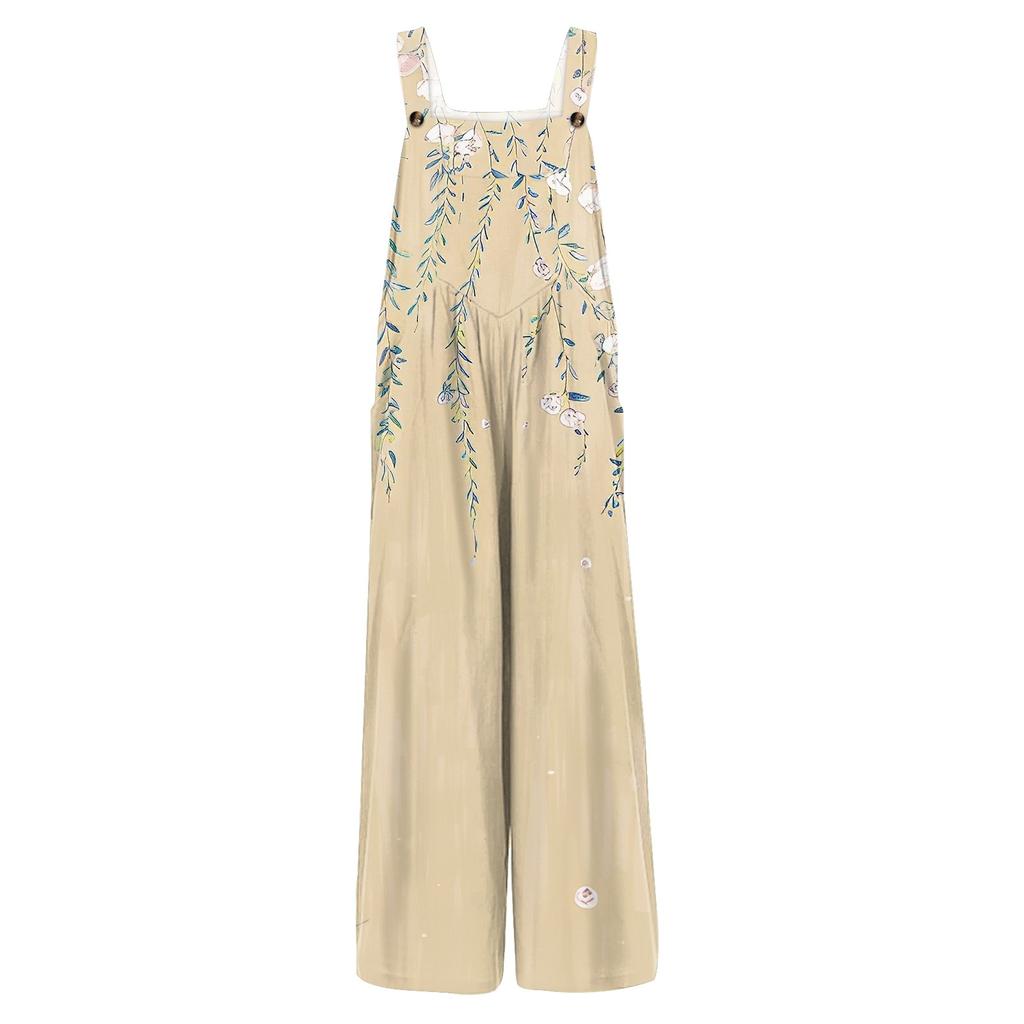 Womens Casual Overalls Jumpsuits Adjustable Straps Sleeveless Summer Cute Comfy Rompers With Pocket