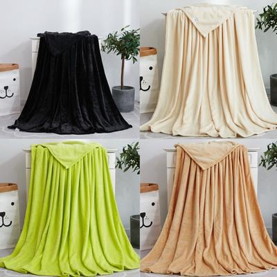 Light Thin Washable Flannel Blanket Plaids Super Warm Soft Blankets Throw for Sofa/Bed/ Travel Patchwork Solid Bedspread