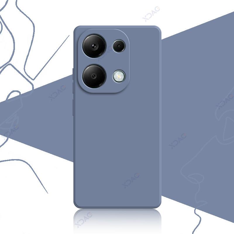 Luxury Square Liquid Silicone Cases for Xiaomi POCO M6 Pro 4G POCOM6Pro 6.67" MTK G99 Ultra 360 Soft Phone Armor Cover