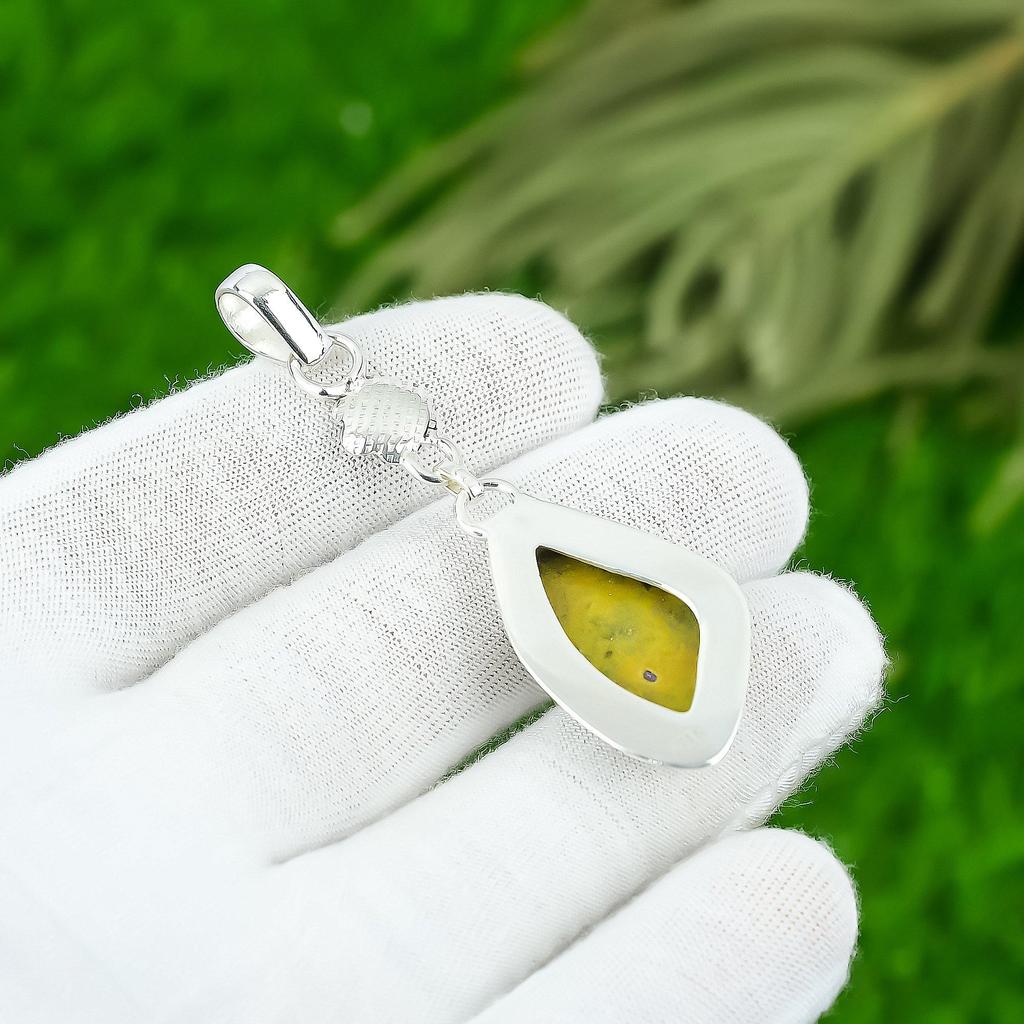 Natural Atlantisite Gemstone Jewelry 925 Sterling Silver Pendant For Girls