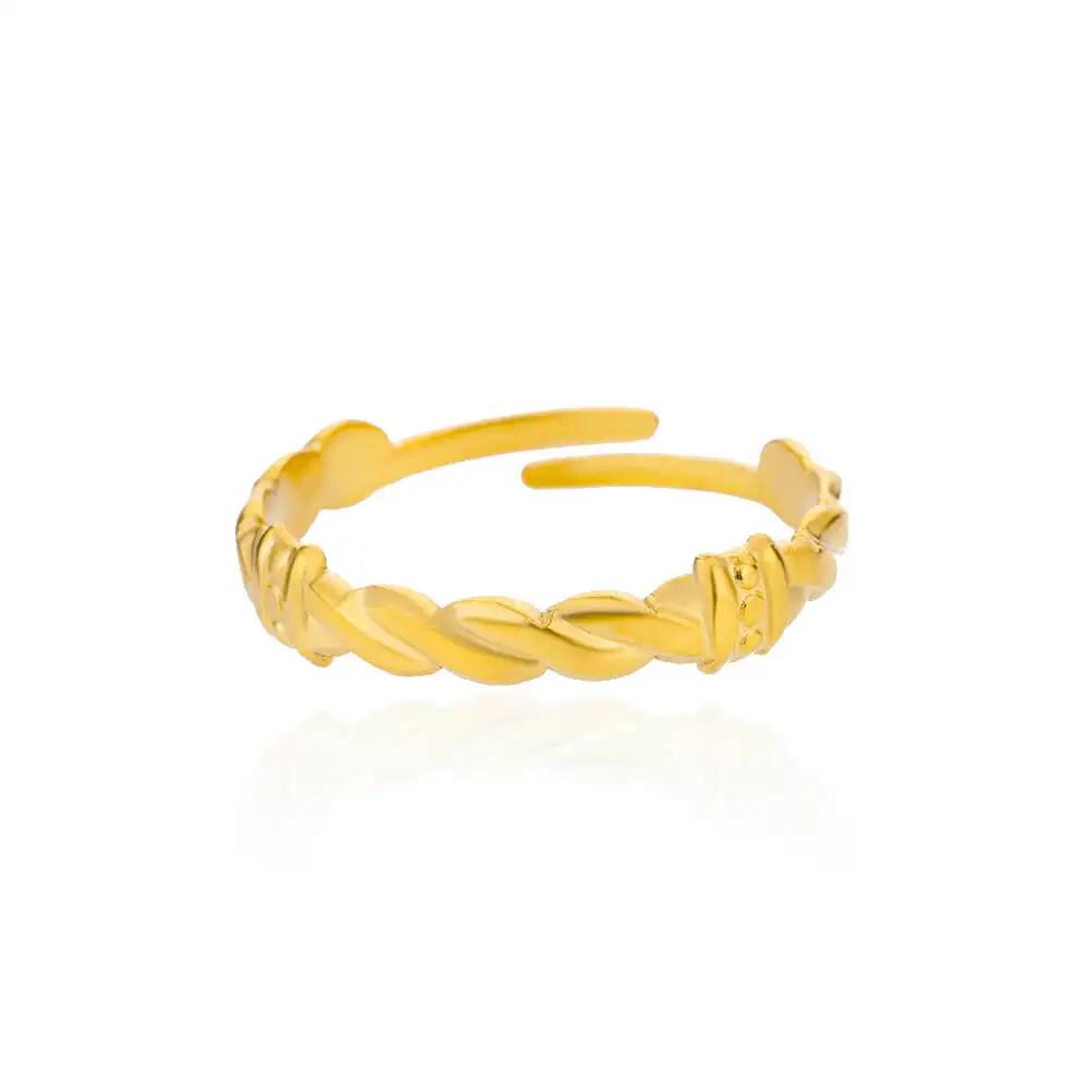 

Simple Gold Color Rings For Women Stainless Steel Adjustable waterproof Finger Rings Fashion couple Wedding Rings Jewelry Gift 7