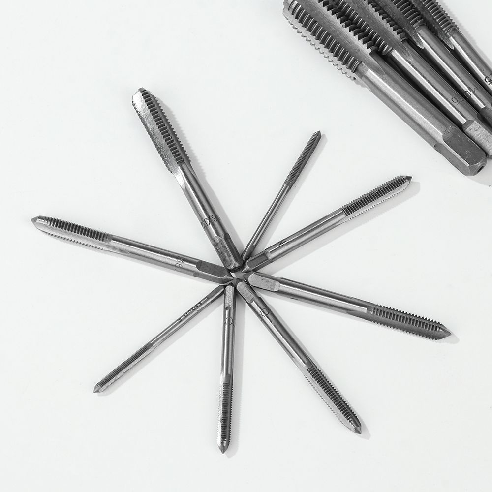 2PCS/Set M3~M14 HSS Screw Fluted Plug Hand Straight Flute Taps Threading Kit Thread Tap Set Metric Drill Bit