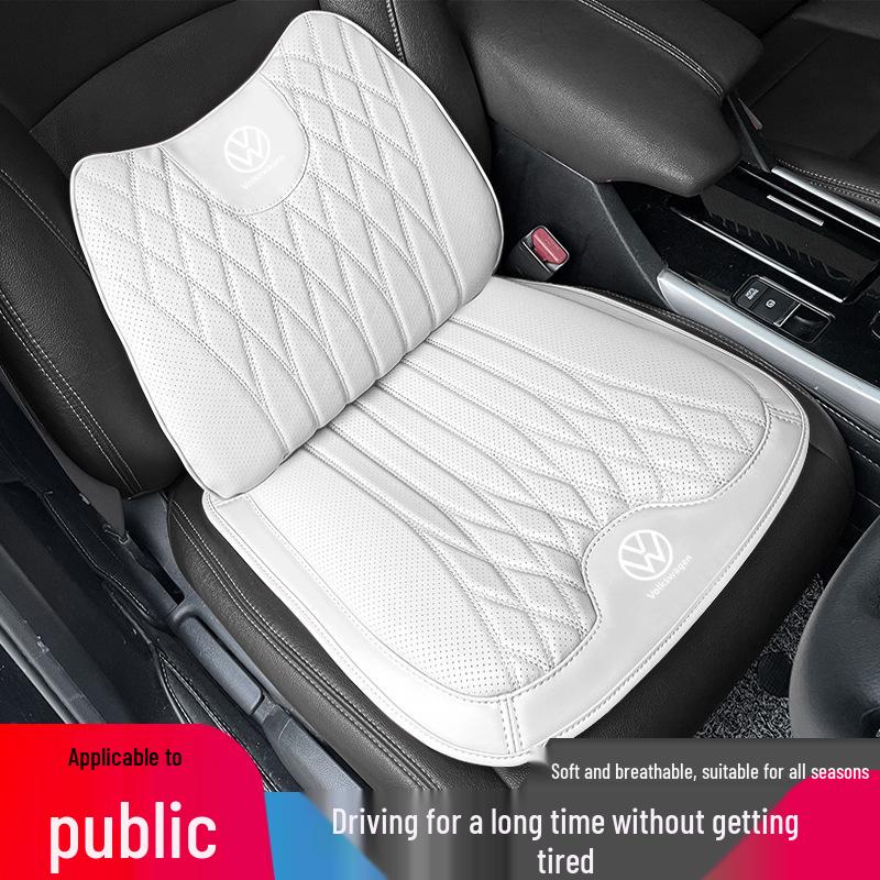 Polštářek na autosedačku a bederní opěrka z Nappa kůže pro všechna roční období, Kompatibilní s Volkswagen Lavida, Passat, Magotan, Sagitar, Lamando L, Bora.