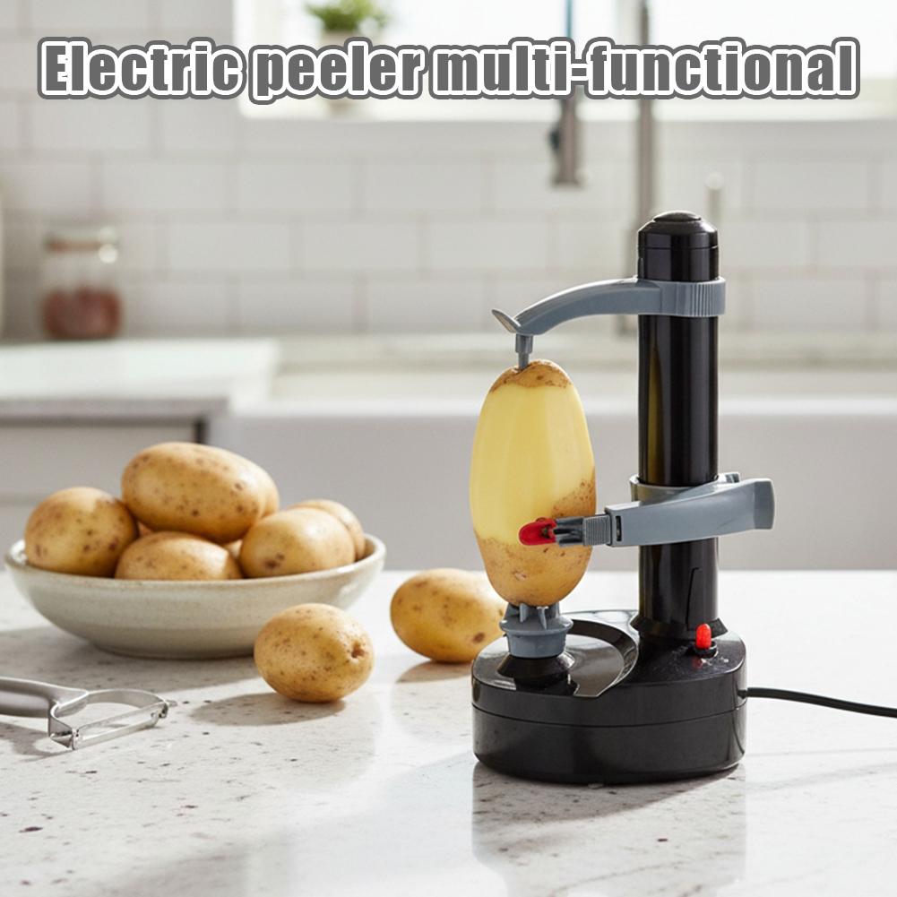 Neuer automatischer elektrischer Sparschäler Multifunktions-Edelstahl Obst Kartoffel Gemüse Schälmaschine ABS Edelstahl Sparschäler