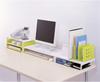 LIHIT LAB Computer Monitor Desk Gaming Low 59cm Wide X 25cm Deep X 8cm 15kg Load Stand, Stand, Stand, Stand, Profile, High, Capacity, White, A7332-0