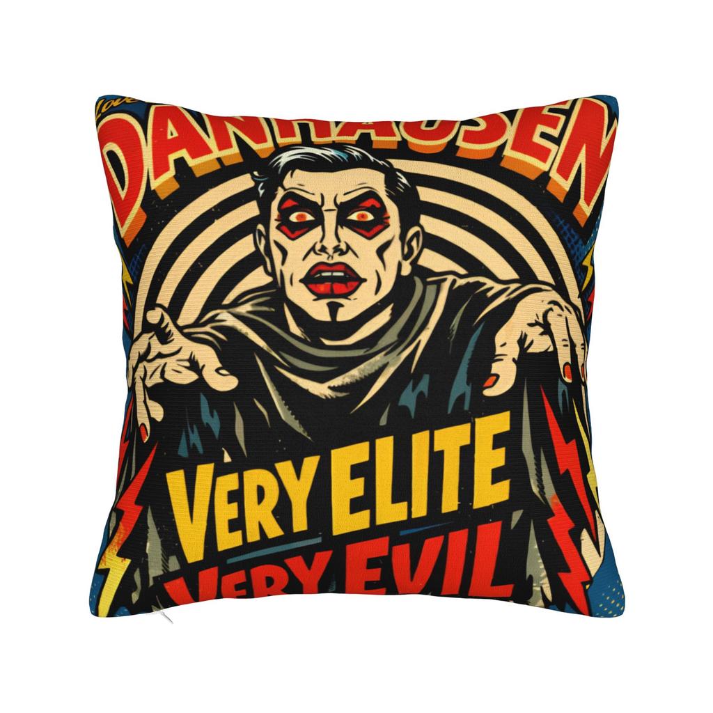The Many Faces Of Danhausen Square Pillow Cases Cushion Covers Awesome Zipper Decorative Pillowcase for Home 40*40cm