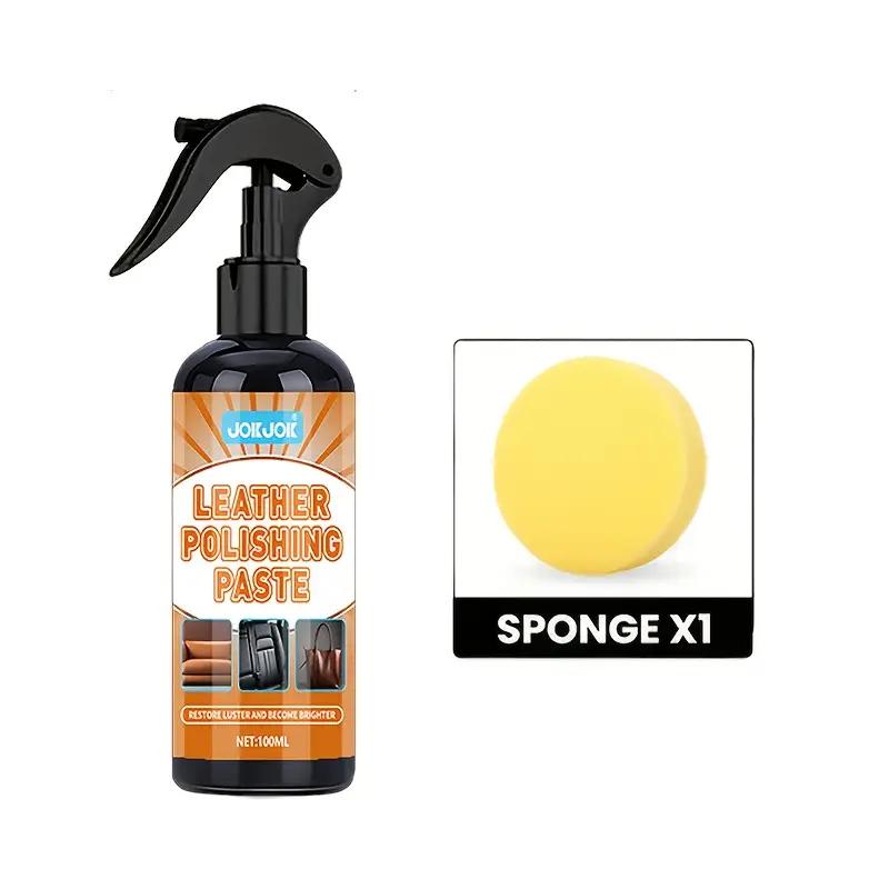 Universal Leather Care Kit:Gloss Spray for Polishing Leather,Plastic Restorer for Car Seats,Restores Shine,Suitable for Colored