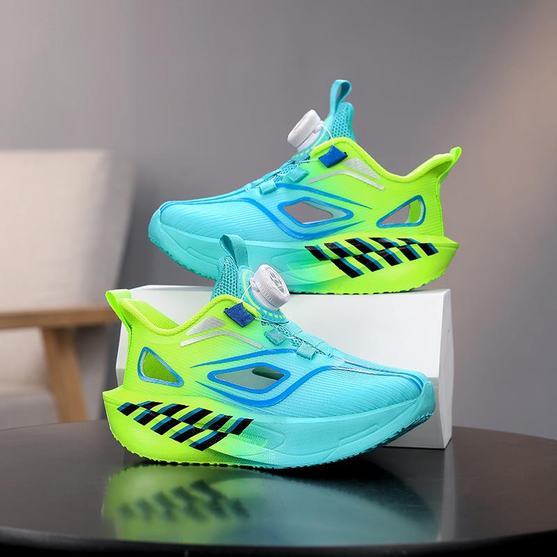 2026 Boys' Breathable Mesh Sports Shoes with Soft Sole & Rotary Buckle