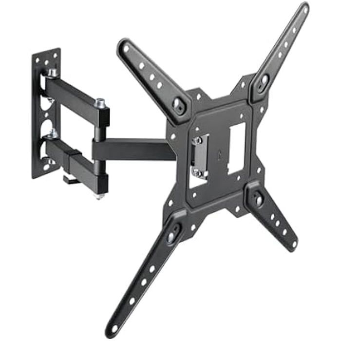 AISENS - WT55TSE-153 - Support Eco Pivotant, Inclinable pour Moniteur/TV 30Kg (3 Pivots) 23-55, Noir