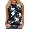 Dámské ležérní tuniky k nošení s legínami Letní potisky bez rukávů Košile Tanka Halenky